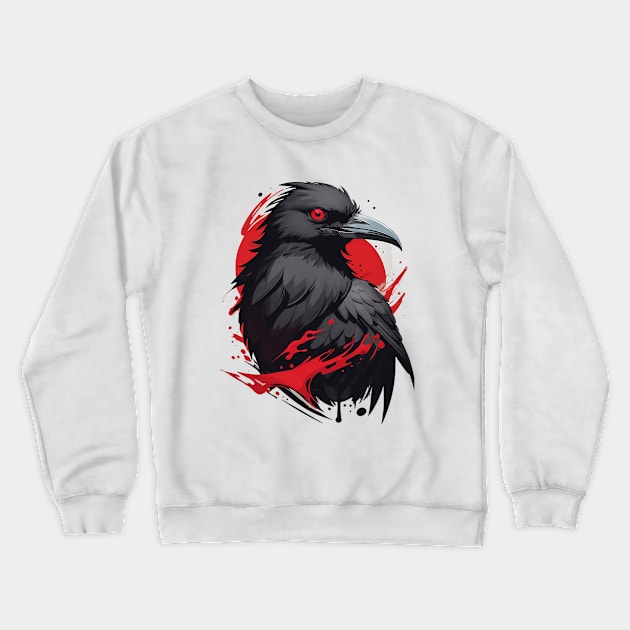 Black Bird Crewneck Sweatshirt by josepkadal